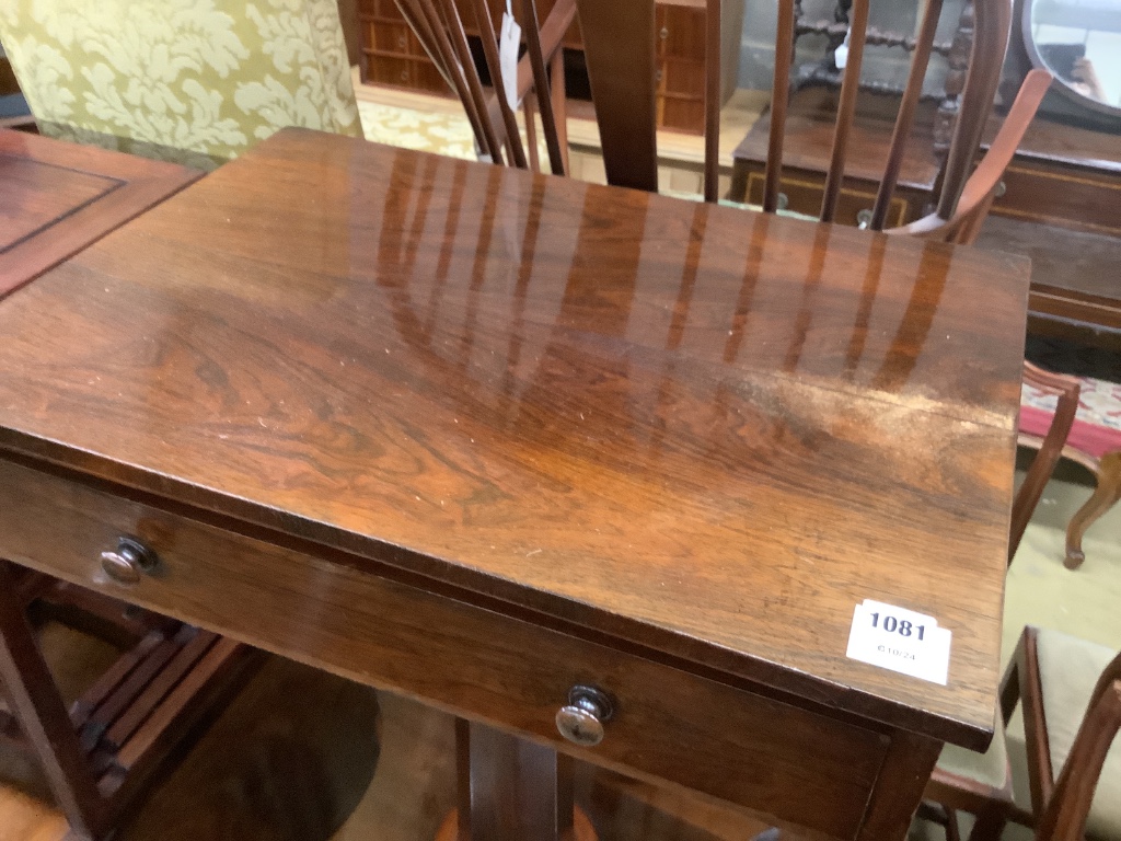 An early Victorian rosewood occasional table, width 61cm